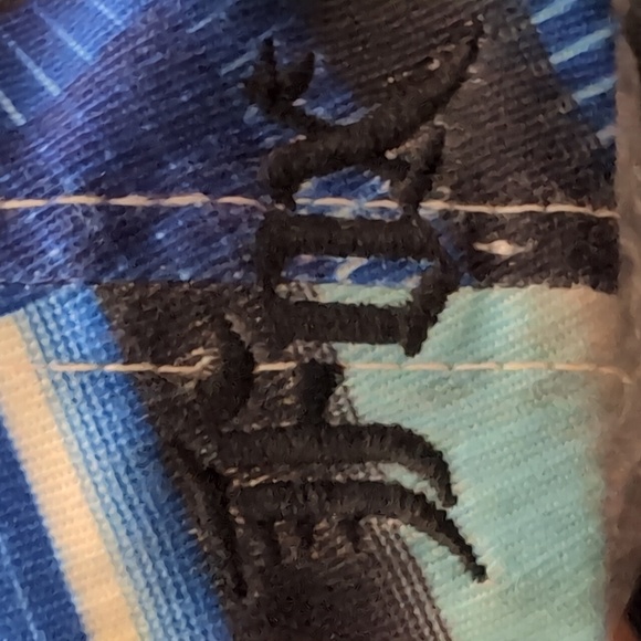 Flexfit Men's Blue/White Fox Motorcross Racing Hat,Plaid Pattern,S/M. - Picture 5 of 8